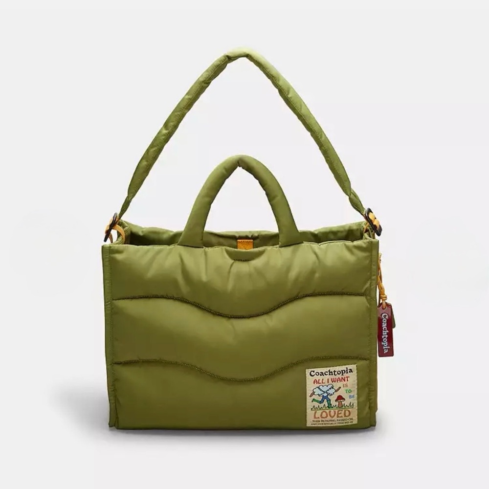 Coach Coachtopia Loop Tote - Olive Green Puffy Cloud Bag NWT
